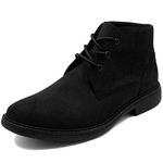 Nautica Men's Chukka Boot: Dress Casual Lace-Up Ankle Shoe Oxfords & Desert Boots, Black/Black, 11