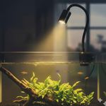 VAYINATO® Mini LED Aquarium Spotlight 1W | Focus Warm Light | Waterproof Submersible Lamp for Fish Tank & Aquarium Plants | Compact Clip-On Design