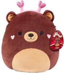 Squishmallows Original 10-Inch Omar The Bear - Official Jazwares Valentine's Day Plush - Collectible Soft & Squishy Teddy Bear Stuffed Animal Toy - Add to Your Squad - Gift for Kids, Girls & Boys