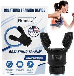 Nemstar Breathing Trainer Exercise Device - Respiratory Exerciser Device with Adjustable Valve - Exercise Diaphragm and Core Trainer Device o2 Trainer
