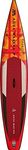 Aqua Marina Race, Double Layer Quad-Stringer Inflatable Stand Up Paddle Board (iSUP) Package, 381 cm Length, Red/Orange