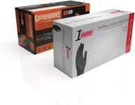 1st Choice Black & Orange Nitrile Disposable Industrial Glove Bundle, 6&8-mil Options, Latex-Free, X-Large, 2 Boxes of 100