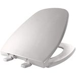 BEMIS 1240200 000 Eljer Emblem Plastic Toilet Seat, Round, White