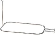 Zenna Home Rustproof Hoop Shower ROC, Aluminum, Chrome, 57.75" x 24"