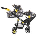 Daisy Chain Pinnacle Double Dolls Pram – The largest Dolls Pram in the World! Adjustable handle up to 95cm. For 7,8,9,10,11,12,13 years+. (Bumblebee)