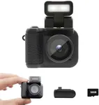 OIKSPY Digital Camera with 1.4 in LCD Screen 1080P 32GB Card Charging Base Monoreflexes Shaped CMOS Compact Portable Video Recorder Easy to Operate (Black)