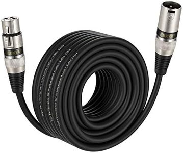 EBXYA Cable XLR XLR Cable de micrófono 20M macho a hembra balanceado XLR micrófono plomo DMX512 Cables de conexión