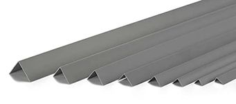 1 Metre Self-Adhesive Plastic PVC Corner 90 Degree Angle Trim TMW Profiles (20x20 mm (0.78in x 0.78in), Dark Grey)