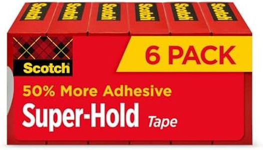 Scotch Super-Hold Tape, 6 Rolls, 50% More Adhesive, Trusted Favorite, 3/4 x 800 Inches, Boxed (700S6)