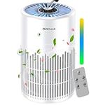 Air Purifiers for Bedroom Home, ZXBEER H13 True HEPA Air Filter Portable Air Purifier with Remote Control, Night Light, Timer, Sleep Mode, Quiet Air Cleaner for Baby, Living Room, Kitchen (White)