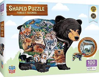 MasterPieces 100 Piece Shaped Jigsaw Puzzle for Kids - Forest Friends - 14"x19"
