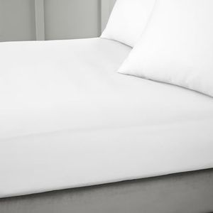 Bianca 400 Thread Count Cotton Sateen Emperor Fitted Sheet White