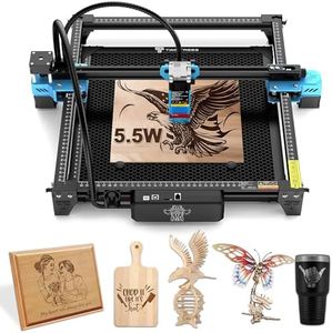 Twotrees TTS-55 V2.0 Laser Engraver 40W Machine, 32 Bit Motherboard for Cutting Plywood Wood and Engraving Aluminum, 5.5W Power, 300x300mm Area (V2.0 Upgrade Version)