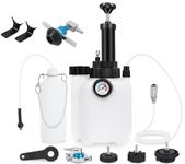 MR CARTOOL 3L Brake Bleeding Kit Manual Brake Bleeder Kit Automotive Brake Fluid Bleeder Hand Pressure Bleeder with 1L Brake Fluid Extractor & 4PCS Cylinder Adapter E20 Adapter for European Models