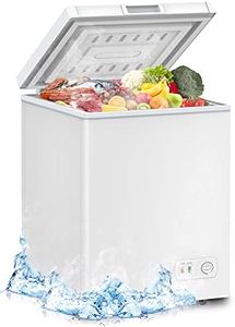 LifePlus Chest Freezer, Compact Deep Freezer 7 Adjustable Temperature with Removable Basket, Top Open Door Freezer Upright for Apartment Home (3.5 cu.ft.)