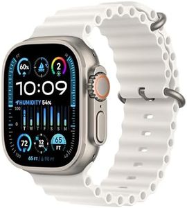 Apple Watch Ultra 2 [GPS + Cellular 49mm] Smartwatch with Rugged Titanium Case & White Ocean Band One Size. Fitness Tracker, Precision GPS, Action Button, Extra-Long Battery Life