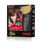 REVLON ColorSilk Hair Color with Keratin - 3RB Dark Mahogany Brown - (with Outrageous Shampoo 90 ml) (3S10978F36721332)