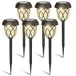 HELESIN Garden Lights Solar Powered, 6 Pack Solar Lights Outdoor Garden Waterproof, LED Solar Path Lights, Solar Powered Outdoor Lights for Garden/Patio/Lawn/Walkway/Landscape Decoration