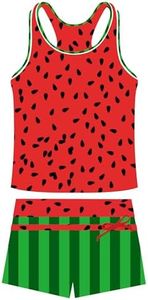 UNIFACO Watermelon Bathing Suit for Girls Size 14 Swimsuit Two Piece Boyshort Tankini Sets Kids Swimwear