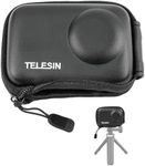 TELESIN Mini Carry Case Lens Protector for DJI Action 5 Pro Action 4 Action 3 Insta 360 Ace Insta360 Ace Pro Accessories, Mini Protective Carrying Bag Half Zipper for Selfie Stick Tripod Accessory