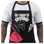 BBQ Apron Funny Aprons for Men May I Suggest Barbecue Grill Kitchen Gift Black