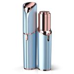 Facial Hair Remover for Women - as Seen on TV Painless Face Shaver - Electric Hair Removal Device for Face Lips Peach Fuzz with Light (Blue)