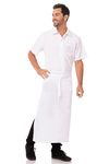 Chef Works Unisex Bar Apron, White, One Size