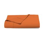 Pizuna Cotton King Size Flat Sheet Burnt Orange 1 PC, 400 Thread Count 100% Long Staple Combed Cotton Sateen Weave Soft King Flat Sheet (Burnt Orange King Flat Sheet Only)