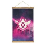 YBEL Game Displate Retro Scroll Poster Fabric Picture Art Wood DIY Frame Hanging Print Hanger For Room Decor Oil Canvas Kit Gift