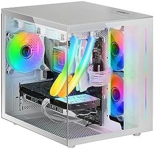 Mars Gaming MC-VIEW, Case Mini Tower Gaming Micro-ATX, Vetro Temperato a 90° Senza Cornice, Struttura Modulare a Doppia Camera, Supporto Completo per il Raffreddamento a Liquido, Bianco