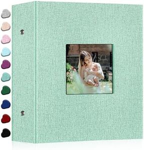 Ejblfe Photo Album 4x6,Linen Cover Slide-in Photo Album Book Can Holds 1000 4x6 Photos with 100 Black Sheets for Family,Wedding,Baby and Holiday Pictures (Turquoise)