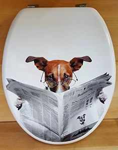 Elongated Toilet Seat Dog Jack Russel