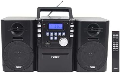 Naxa Electronics Naxa NPB-431 Portable MP3/CD Player with PLL FM Radio, USB Input, Remote Control, and Detachable Speakers, Black