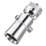 Enhon 2 Setting Pivoting Single Spray Shower Head with Shut Off Valve Replacement for 52652-PK Compatible with Delta Shower 2.5 GPM Brass Water Saving Shower Head Chrome 1" Diameter Spray Face (1 Set)