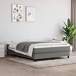 vidaXL Dark Grey Box Spring Bed Fra