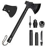 Camping Survival Axe, Multitool Camping Hatchet with Hammer Folding Tactical Hatchet Survival Tools for Hiking, Backpacking, Emergency, Hunting, Outdoor