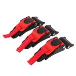 Qiilu Helmet Buckle, 3X Motorcycle Helmet Speed Clip Quick Release Chin Strap Button Pull Buckle Bike
