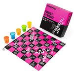 THE TWIDDLERS - Funnels and Ladders Drinking Board Game for Parties - Snakes and Ladders with 5 Shot Glasses, Pre Drinks Set for Students, Drinking Games for Adults Party, Friends Birthdays