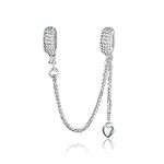 Safety Chain Charm 925 Sterling Sil
