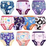 MOEMOE BABY Toddler Potty Training Pants Cotton Training Pants Reusable Training Underwear for Boys and Girls, 10 Packs, 4T