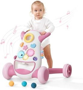 KÜB Interactive Baby Push Walker | Pink | Locking Wheels | Safe & Stable Design | Activity Walker | Baby Walker Toy | Toddler Push Toy | Learning Walker Toy | Infant Toys