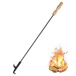 Uten Fire Pit Poker 32.7in Long, Removable Design Fire Poker, Fireplace Accessories, Solid Steel Heavy Duty, Outdoor Camping Accessory, for Fireplaces Wood Stoves Fire Pits Campfires