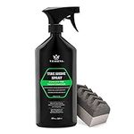 Trinova 33511 Tire Shine Spray No Wipe - Automotive Clear Coat Dressing for Wet & Slick Finish - Keeps Tires Black - with Rubber Protector - Prevents Fading & Yellowing - 18 OZ