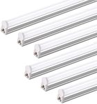 Barrina Led Batten Light 2ft, T5 1100lm 10W 6500K Super Bright White LED Garage Workshop Lighting,Wall and Ceiling Batten Lights 6-Pack, INWT504020650BC