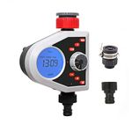 Agromato® Solenoid Valve Automatic Garden Drip Irrigation Water Timer with Backlit LCD | Single Outlet | Flexible Programming | Universal Tap Adapter