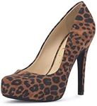 Jessica Simpson Women's Parisah Platform Stiletto Heel Pumps, Natural Safari Leopard, 7.5