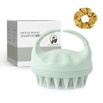 Sndyi Scalp Massager Shampoo Brush, Head Scalp Massager for Hair Growth, Scalp Scrubber with Soft Silicone Bristles, Scalp Scrubber/Exfoliator for Dandruff Removal, Wet Dry Scalp Brush, Green