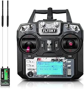 HAWK'S WORK FS-i6X 10 Ch Transmitter, 2.4GHz RC Controller with FS-iA6B Receiver for Drone Multirotor Airplane Helicopter Car Tank Boat (i6X+ iA6B)