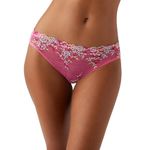 Wacoal Women's Embrace Lace Bikini Panty Style Underwear, Hot Pink/Multi, S