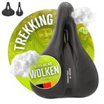 Velmia Trekking Bicycle Saddle - Comfortable Saddle for Men and Women - 3 Zone Concept - Waterproof Bicycle Seat with Ergonomic Design